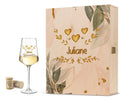 Leonardo Weinglas mit UV-Druck "Herzensmensch Floral Gold" Design