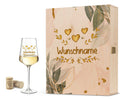 Leonardo Weinglas mit UV-Druck "Herzensmensch Floral Gold" Design