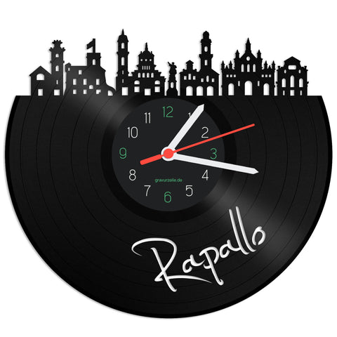 Schallplattenuhr Skyline Rapallo