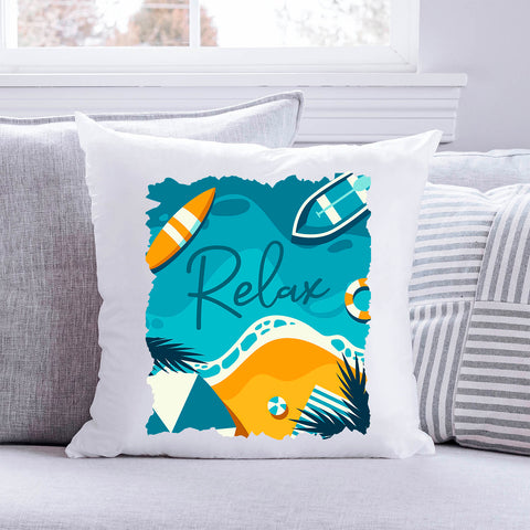 Bedrucktes Kissen mit Spruch Relax