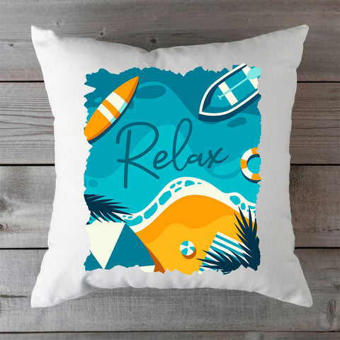 Bedrucktes Kissen mit Spruch Relax