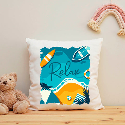 Bedrucktes Kissen mit Spruch Relax