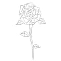 Origami Rose aus Holz -