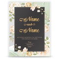 Hochzeitseinladungskarte im Roses-with-Black-and-Golden Design