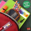 Schuletiketten mit Namen - Color Splash Design - 100 Aufkleber in verschiedenen Größen