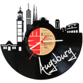 Schallplattenuhr Skyline Augsburg