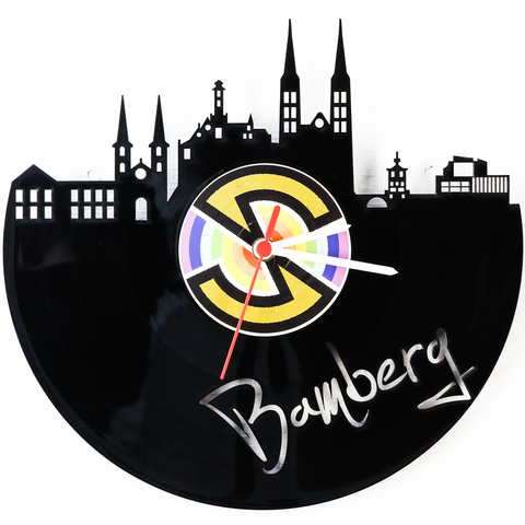 Schallplattenuhr Skyline Bamberg
