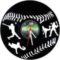 Schallplattenuhr Baseball