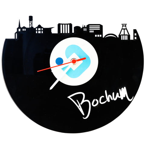 Schallplattenuhr Skyline Bochum