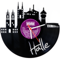 Schallplattenuhr Skyline Halle an der Saale