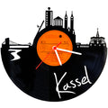 Schallplattenuhr Skyline Kassel