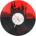 Schallplattenuhr Köln Fan Uhr Colored