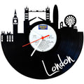 Schallplattenuhr Skyline London