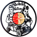 Schallplattenuhr Rockabilly