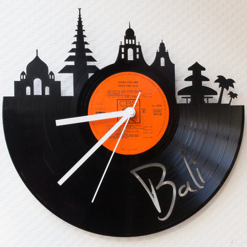 Schallplattenuhr Skyline Bali