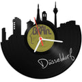 Schallplattenuhr Skyline mit Deiner Stadt