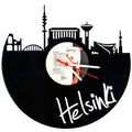 Schallplattenuhr Skyline Helsinki