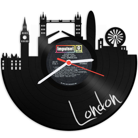 Schallplattenuhr London
