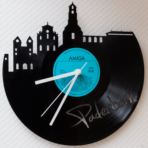Schallplattenuhr Skyline Paderborn