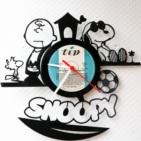 Schallplattenuhr Snoopy