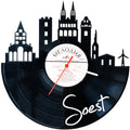 Schallplattenuhr Skyline Soest