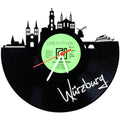Schallplattenuhr Skyline Würzburg