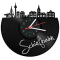 Schallplattenuhr Skyline Schiefbahn