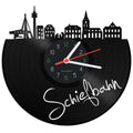 Schallplattenuhr Skyline Schiefbahn
