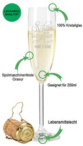 Leonardo Sektglas mit Gravur "Schön dass es dich gibt"
