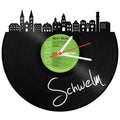Schallplattenuhr Skyline Schwelm