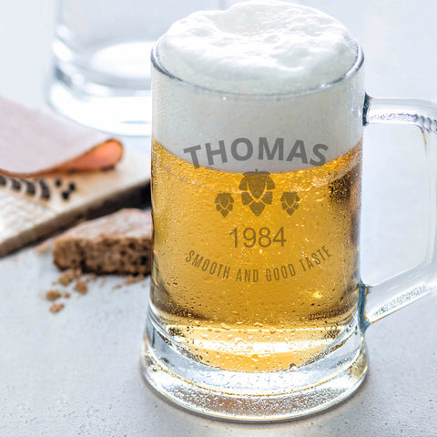 Montana Bierkrug mit Gravur "Smooth & Good Taste"