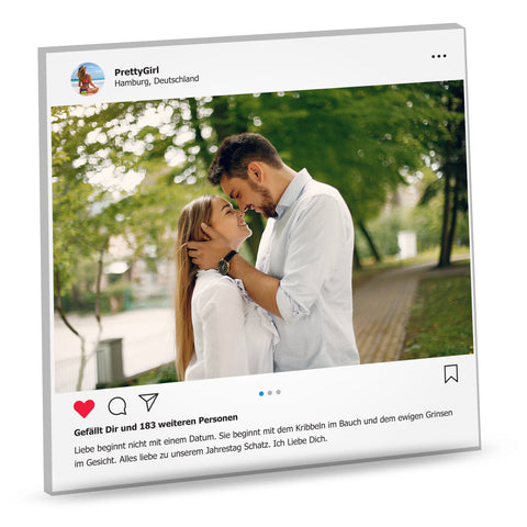 Dein Post als Socialglas mit Foto & Wunschtext