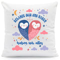 Bedrucktes Kissen mit Spruch Solange wir uns haben haben wir alles