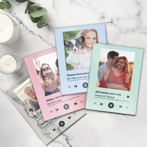 Song Cover auf Acrylglas - Personalisiertes Geschenk mit Foto im Musik Cover Design
