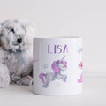 Bedruckte Spardose für Kinder - im Einhorn Design - mit Namen personalisiert