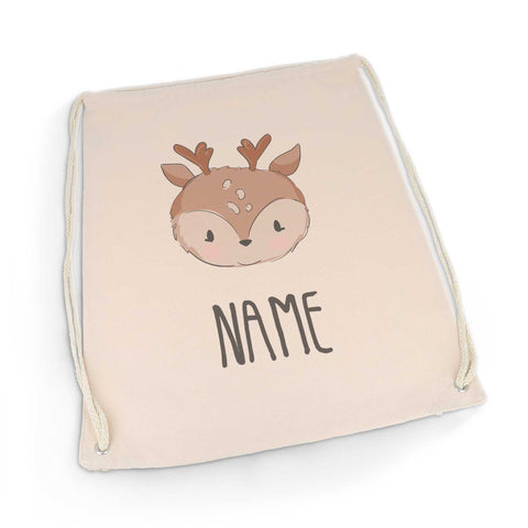 Bedruckter Turnbeutel mit Tiermotiven und Wunschnamen