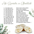 Gravierte Meilensteinkarten aus Holz - Mein erstes Jahr - mit Stoffbeutel als Geschenk
