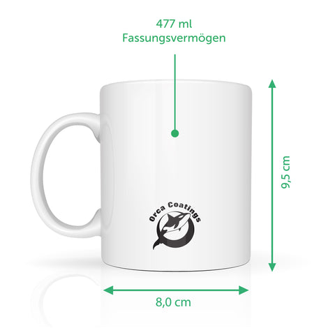 Bedruckte Tasse mit Spruch Engel ohne Flügel