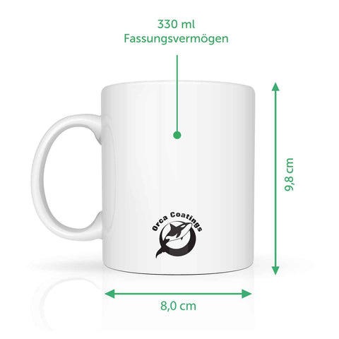 Bedruckte Tasse mit Spruch Ich habe Kinder mich gruselt gar nichts