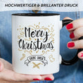 Bedruckte Tasse mit Weihnachtsmotiv im Merry Christmas Liebe Oma Design