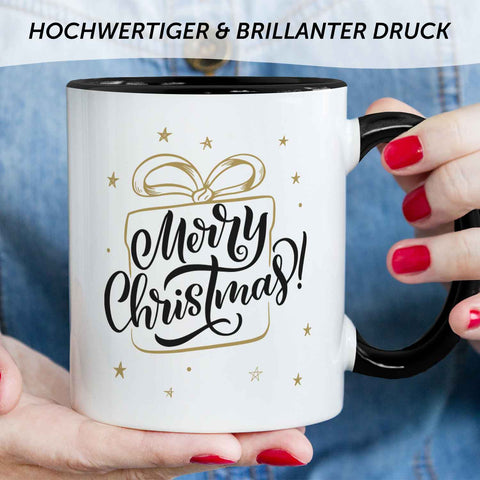 Bedruckte Tasse mit Weihnachtsmotiv im Weihnachtsgeschenk Design