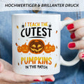 Bedruckte Tasse mit Spruch I teach the cutest Pumpkins