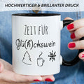 Bedruckte Tasse mit Weihnachtsmotiv - Zeit für Glühckswein