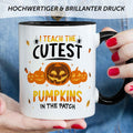 Bedruckte Tasse mit Spruch I teach the cutest Pumpkins