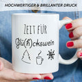 Bedruckte Tasse mit Weihnachtsmotiv - Zeit für Glühckswein