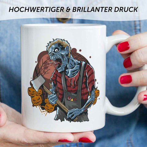 Bedruckte Tasse mit Motiv im Zombie Design