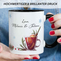 Bedruckte Tasse mit Weihnachtsmotiv - Mädels Glühwein mit Namen