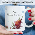 Bedruckte Tasse mit Weihnachtsmotiv - Mädels Glühwein mit Namen