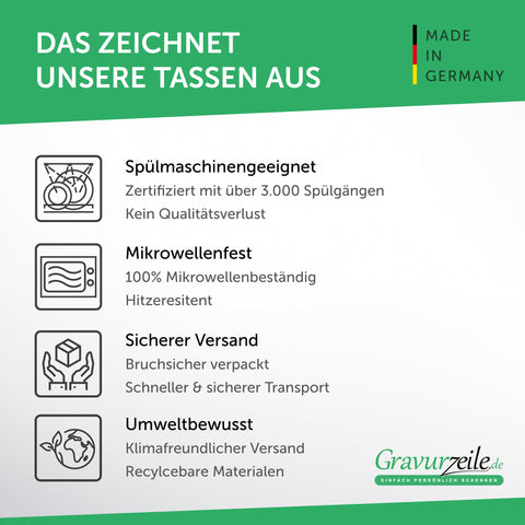 Bedruckte Tasse mit Spruch Ich bin Schwanger ich darf das