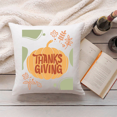 Bedrucktes Kissen mit Spruch Thanksgiving